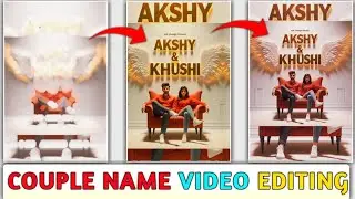 3D Couple chair Wings Name Video Editing  | Couple Wings Name Photo Editing  | Ai
