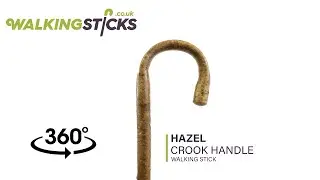 Hazel Crook Handle Walking Stick