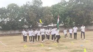 Hockey drill in sports day 2025
