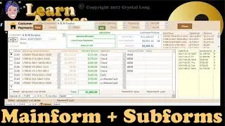 Mainform + Subforms in Microsoft Access using Payments