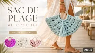 SAC DE PLAGE cabas au crochet  9 RANGS SEULEMENT !🏖️🏖️🏖️#tutocrochet #crochetlovers #crochetbag