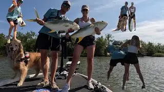 Catching GIANT Jack Crevalle on bass fishing equipment!!!