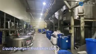 PLC Control Liquid Detergent Production Line Automatic For Chemical Industry