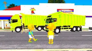 Upin dan ipin Pamer bawa Truk Oleng Sembako Hijau seharian 🤣 Dunia Poyo