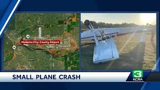 Pilot injured after small plane crashes in Modesto, officials say