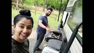 Family Camping at Hanks Creek Campground.  Army COE park. Weekend Camping. RV camping in Texas.
