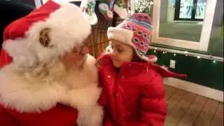 Ava Sits on Santa's Lap 2012
