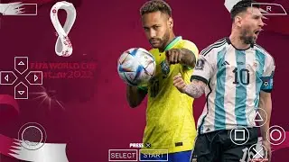 EFOOTBALL PES 2023 PPSSPP WORLD CUP QATAR VERSION FULL NEW UPDATE TRANSFER & KITS BEST GRAPHICS HD