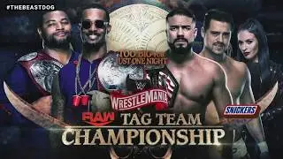 WWE Wrestlemania 36 The Street Profits vs Andrade & Angel Garza Official Match Card