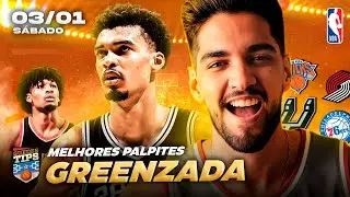 PALPITES DA NBA PARA HOJE 03 01 2026 (S&Aacute;BADO) + BILHETE PRONTO