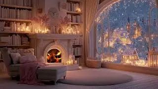 ❄️ Stormy Winter Cabin | Snow Wind & Fireplace for 3 Hours | Healing Sleep Stress Relief Focus Study