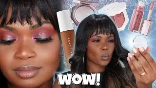 Usando Produtos de Maquiagem FENTY BEAUTY by Rihanna | Base Fenty Beauty, Iluminador e Gloss Bomb