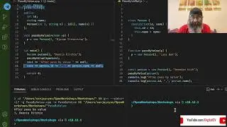 JavaScript is only pass-by-value, unlike C++ which also has pass-by-ref