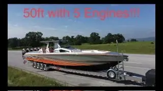 50ft Nortech Boat with 5 Racing engines 2500hp! Super Fast! Cross Country Boat Delivery made in USA!