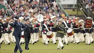Las bandas militares en la celebración en Palermo