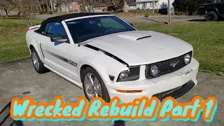 Wrecked Mustang GT Rebuild | Part 1 - Front End Teardown and Diagnosis