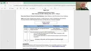 UHPGB Feb. 20, 2025, Executive Director Hiring Committee Meeting