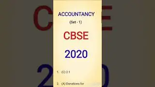 Accountancy set 1 class 12 answer key 2020