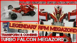 TRANSFORM TURBO FALCON MEGAZORD  POWER RANGER SUPER MEGAFORCE BANDAI US (ENGINE MACHALCON/GOKAIGER)