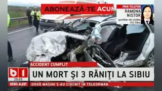 STIRI B1 TV - ACCIDENT PE DN1, INTERVENTIE CU ELICOPTERUL