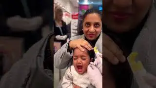 Baby Earring Ceremony 💛 | First Ear Piercing | Cute Reaction #Shorts