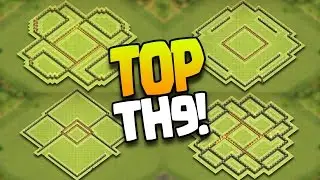 Clash Of Clans | TOP 4 TH9 TROPHY BASES 2016! 