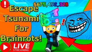 Escape Tsunami Brainrots LIVE 🌊 | BIG Giveaway 🎁 Trading | Road to 2K