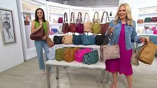 American Leather Co. Lenox Triple Entry Leather Satchel on QVC