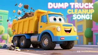 Dump Truck Cleanup Song 🚚🧹 | Clean Up Song for Kids | Construction Trucks for Toddlers