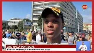 Mcrae Kimathi finishes the Portugal Rally with no incident on Sunday after suffering a car trouble