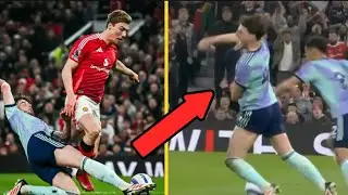 Declan Rice&rsquo;s reaction after his brilliant tackle on Rasmus Hojlund was caught on camera
