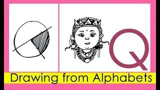 How to draw with alphabet - Q - Drawing for kids. by Learn Art