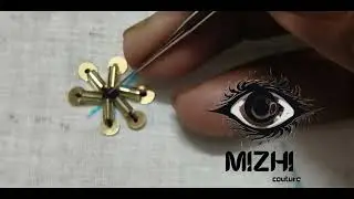 Tube bead sequence flower in aari work