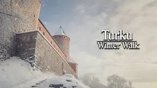 Зимняя прогулка вокруг замка Турку в 4K: Легкий снег и ветер в Финляндии