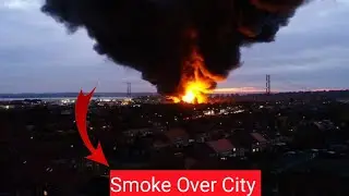 Huge Fire In West Hull Sends Smoke Over City &ndash; A63 Shut Residents Evacuated And Smoke today news