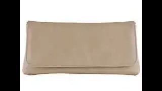 Check Luana beige clutch bag in faux suede, size in cm: 27 lx 12 hx 5 p Top List