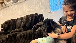 New Basement Playroom Furniture Arrives! Value City Furniture Sofa Set - Vlogmas Day 13 