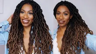 Beautiful Wavy Ombre Faux Locs ft. AISI Beauty Amazon Store