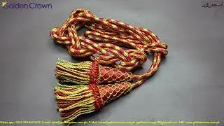 C&iacute;ngulo sacerdotal en rojo, dorado, lazo de madera de oropel de lujo, c&iacute;ngulo de nudo romano rojo