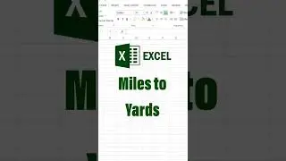 Excel Easy Tip🔥Miles to Yards #shorts #viral #youtubeshorts #exceltips