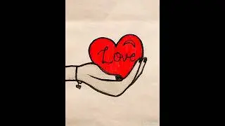 A hand holding heart drawing/drawing for beginners||how to draw hand holding heart#shorts#love#viral