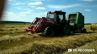 ⚡ Belowanie bel ⚡ Case International 585 XL i belownica John Deere 550