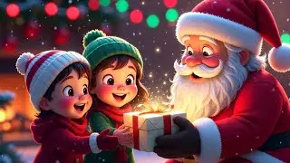 Canção de Natal Alegre para Crianças – Música Mágica com Duendes, Neve Suave e Luzes Douradas