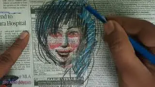 Potrait art on news paper #potrait#arttoday#coolart#tryart#famousart#creativeart#bestart#wow#art #