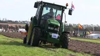 John Deere 5100R Ploughing With 2-Furrow Kverneland Plough | WPC Denmark 2015