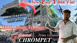 ID377📍Chennai Chrompet New 2&3 BHK with Privite Terrace Flat For Sale🏡#chrompet