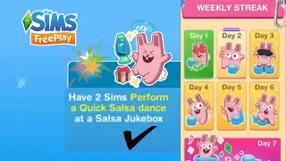 HAVE 2 SIMS PERFORM A QUICK SALSA DANCE AT A SALSA JUKEBOK | WEEKLY STREAK | THE SIMS FREEPLAY