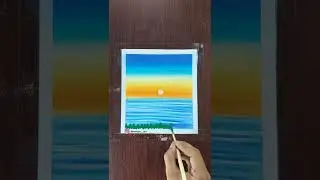 Drawing with soft pastels | easy sunrise drawing #shorts