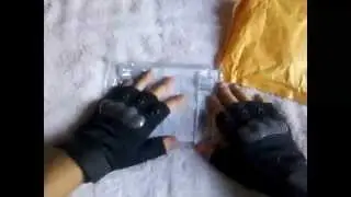 Прочные противоскользящие перчатки без пальцев для занятий спортом на открытом воздухе - черные (размер L) Артикул: 215085 (Deal Extreme DX)