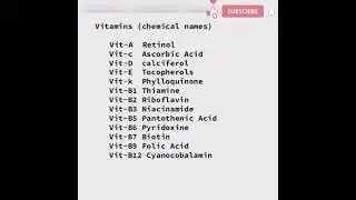 Vitamins with their scientific names #shorts #facts #neet #tricks #biology #knowledge #neettricks